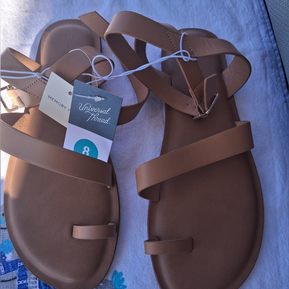 Universal Thread Tan Strappy Sandals